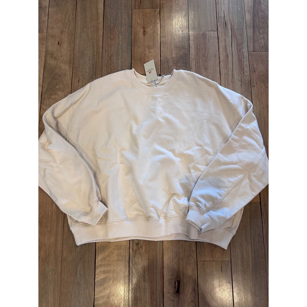 New Balance Made in USA Crewneck Sweatshirt Womens 2XL Linen Cream WT51563 NWT